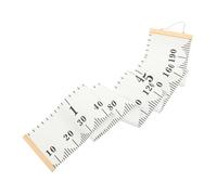 GLEAVI Children Height Chart Hanging Height Ruler Printed Growth Chart Made of Wood and Canvas in White, Simple Design Wall Ruler for Children and Babies, for Children's Rooms and Baby's