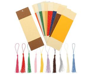 GLEAVI Chinese Style Blank Paper Bookmarks 10 Sets Large DIY Craft Markers for Classroom Reading and Book Decorations