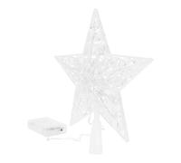 GLEAVI Christmas Tree Topper Light 21Cm Warm White Plastic Pentagram Star Treetop Decor Battery Operated without Battery Suitable for Holiday Christmas Adornment
