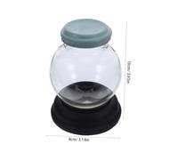 GLEAVI Clear DIY Snow Globe Kit with Glass Globe and Black Resin Base Fillable Water Bubble Jar for Crafting Holiday Decorations