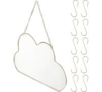 GLEAVI Cloud Shaped Wall Mount Jewelry Organizer Metal Earring Holder Necklace Display Rack Hanging Jewelry Display Holder for Women Bedroom or Dressing Room