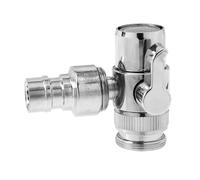 GLEAVI Copper Washing Machine Hose Tap Splitter Adapter Water Division Function, Silver Sturdy Pipe Fitting for Dishwasher and Washing Machine Water Inlet Connection