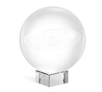 GLEAVI Crystal Ball Model of Solar System Planets with Base Educational Decorative Sphere for Home Decor and Astronomy Learning Clear Transparent Design for Science Exploration