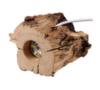 GLEAVI Crystal Ball Stand with Wood Display Stand and LED Base Light, Portable USB Charging Night Light Base in Unique Stump Shape for Office Desk and Study Room Decor