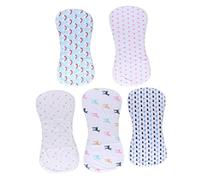 GLEAVI Cute Baby Burping Cloths 5 Pack Cotton Muslin Burp Clothes Super Absorbent Easy to Clean Washable Reusable for Boys Girls Newborns