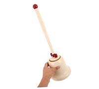 GLEAVI Cute Bell-shaped Toilet Brush with Long Handle and Base Plastic Cleaner for Deep Cleaning Toilet Bowls in Home Office Public Restrooms Ergonomic Grip and Odor-resistant Holder