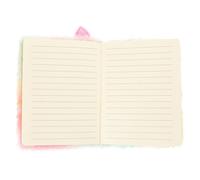 GLEAVI Cute Cartoon Cat Plush Small Notebook, Fluffy Diary Journal with Tie-dye Cover, Student Note Book for Travel and Birthday