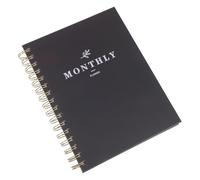 GLEAVI Daily Notepad Planner Monthly Plan Pad Financial Planning Paper Metal Black 2025 for Personal and Family Use
