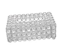 GLEAVI Decorative Crystal Tissue Box Holder Hollow Tissue Drawer and Paper Towel Roll Holder, Silver Iron Material Suitable for Bathrooms and Office Fashionable Beautiful Appearance