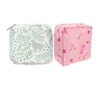 GLEAVI Delicate Sanitary Holder Portable Tampon Holder 2Pcs Reusable Zipper Period Bag Compact Sanitary Pad Storage Bag Convenient Daily Use Period Pouch Female Supply for Travel and