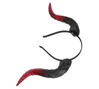 GLEAVI Detachable Devil Horns Halloween Headband Lightweight PU and Iron Animal-themed Costume Accessory with Elastic Band for Party Carnival Photo Props