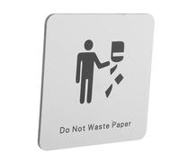 GLEAVI Do Not Waste Paper Sign Adhesive Bathroom Alert Sign for Indoor Outdoor Use Paper Conservation Reminder for Home Office School Walls and Doors Easy Mounting with Tape Minimalist