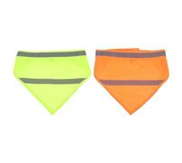 GLEAVI Dog Safety Bandana 2Pcs Reflective High Visibility Pet Scarf Glow-In-The-Dark Triangle Bib for Night Walks Random Colours Large Size