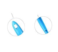 GLEAVI Double Sided Thickened Long Handle Toilet Brush Blue Portable Bathroom Cleaner Scrubbing Tool with Hanging for Efficient Rim and Corner Cleaning