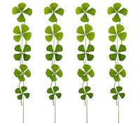 GLEAVI Dried Four Leaf Clover Pressed Plant Material 24Pcs Natural Handmade Decoration for DIY Craft Making and Resin Art Supplies, for Scrapbooking, Bookmarks, and Home Décor Projects