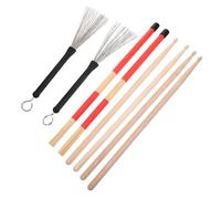 GLEAVI Drum Sticks Bag with Steel Wire and Bamboo Drum Stick Set Featuring Good Balance and Smooth Surface, for Practicing and Drummer Playing, Includes Portable Bag for Youth Bands