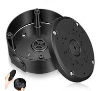 GLEAVI Electrical Boxes Outdoor Round Dome Junction Box with Cable Management for Wired Security Cameras, Compatible with Shopping Malls and Various Installations (Black