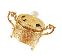 GLEAVI Elegant Embossed Sugar Jar with Lid Stylish Seasoning Storage Canister for Kitchen Organization High Temperature Resistant Condiment Holder for Sugar and Spices