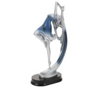 GLEAVI European Style Dancing Girl Resin Sculpture Blue Desktop Ornament for Home Office Decoration Birthday Gift for Women Elegant Modern Figurines