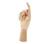 GLEAVI Flexible Jointed Wooden Hand Mannequin for Sketching and Drawing Movable Articulated Right Hand Model Wood Material Artistic Adornment for Home and Studio Decor