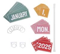 GLEAVI Flip Calendar Cards Boho Classroom Bulletin Board Set Date Cards for Elementary Preschool Classrooms Boys and Girls Wall Calendar