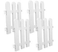 GLEAVI Garden Fence Versatile Design White 4pcs for Pet Reptile Safety and Spacious Panels Elegant and Simple Outdoor Decorative Fence for Courtyard and Park Boundaries