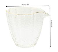 GLEAVI Glass Tea Distributor Cup with Creative Pouring Spout Heat Resistant Transparent Tea Separation Glass for Office and Home Use Easy to Pour