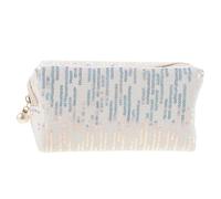 GLEAVI Glitter Makeup Bag Large Capacity Portable Sequin Cosmetic Bag Imitation Pearl Zipper Pull for Travel Graduation Presents and Party Favors