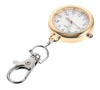 GLEAVI Golden Key Ring Watch Keychain Watch Simple Appearance Zinc Alloy Convenient to Check Time Portable for Students Exam Use Keychain