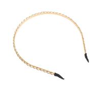 GLEAVI Golden Retro Metal Chain Hairband Non-slip Thin Headband for Women Bridal Wedding Party Vintage Lightweight Hair Hoop Accessories