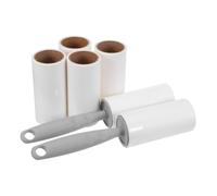 GLEAVI Gray Pet Hair Remover Lint Roller with Handle 8 Pieces Sticky Refill Sheets for Dog Hair Clothes Carpet Cleaning Portable