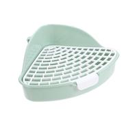GLEAVI Green Bunny Litter Box Double Hook Fixed Design and Detachable Grids, Pp Material Small Animal Potty Tray Preventing Feet from Getting Stuck, Suitable for Rabbit and Guinea Pig