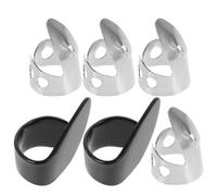 GLEAVI Guitar Finger Picks for Acoustic and Electric Guitar, Stainless Steel and Abs Plastic, Comfortable Fit with Quick Wear Design, for Fingerpicking Practice and Performance