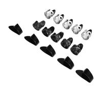 GLEAVI Guitar Plastic Finger Cots Finger Protectors and Greater Clarity and Precision Sl istinctive Design Black Silver Assorted Colour Compact Box for Professional Musicians