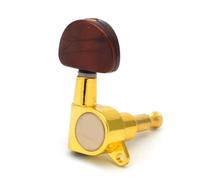 GLEAVI Guitar Tuning Pegs and in Steel and Copper Construction to Fix Strings 6pcs Machine Heads for, Oval Closed Gear Tuning Keys Golden Improve Sound Wooden and Electric Guitars
