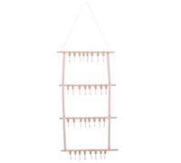 GLEAVI Hair Bow Organizer Multifunctional Wall Mounted Hair Accessories Holder for Space Saving Bow Headband Storage Rack Stylish Pink Design for Bedroom Decor