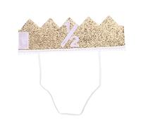 GLEAVI Half Birthday Crown Hat for Adorable Tiara Headwear for Showers Birthday Parties Safe Cloth Material Lightweight Comfortable for Memorable Moments