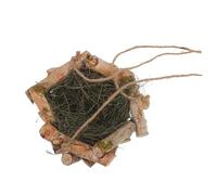 GLEAVI Handmade Wooden Bird Nest Hanging Decor Natural Woven Garden Ornament for Indoor Outdoor Use Artisanal Crafted Rustic Style Versatile Home Decoration and Photography Prop