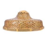 GLEAVI Handmade Woven Bamboo Sun Hat for Outdoor Use Large Brim Rainproof Fishing Cap Unisex Traditional Asian Style Chin Strap