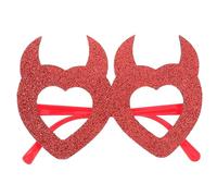 GLEAVI Heart Shaped Red Sunglasses Devil Horns Frame for Valentine’S Day Party Wedding Photo Booth Accessories