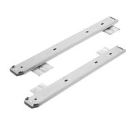 GLEAVI Heavy Duty Ball Bearing Keyboard Tray Slides 35mm Wide 350mm Length White Under Desk Pull-Out Rails for Office Furniture Computer Desks