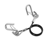GLEAVI Heavy Duty Trailer Safety Chain with Spring Steel Wire Coiled Cable Shock Absorbing Towing Chain with High Strength Hooks for Rv and Boat Trailer Towing Vibration Protection