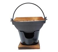 GLEAVI Japanese Style Cast Iron Soup Pot Non Stick Cookware Kit for Outdoor Camping Picnics and Hiking with Smooth Surface and Design