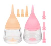 GLEAVI Kitten Nursing Bottle Set: 3. 86-inch Silicone Feeding Tool for Newborn Pets - Calibrated Nipples for Orphaned Kittens, Rescue Rearing, And Small Animal Feeding (2-pack)