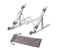 GLEAVI Laptop Stand Foldable Aluminium Alloy Universal Support Silver