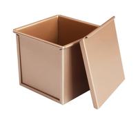 GLEAVI Loaf Pan with Cover Bread Baking Mould Non-Stick Toast Box with Lid Corrugated Bread Toast Box for Baking Sandwich Pain Sourdough Golden