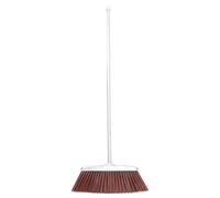 GLEAVI Long Handle Stainless Steel Sweeper Broom for Household Cleaning, Thickened Brown Metal Handle Trash Sweeping Besom Suitable for Room and Floor Cleaning Assorted Style