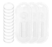 GLEAVI Loose Leaf Binder Discs 44Pcs Round Binding Buckles 38Mm White for Artwork Notebooks and Planner Accessories