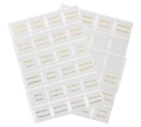 GLEAVI Luxury Leather Bible Index Tabs 80 Pcs White Page Tabs with Gold Foil Stamping, 66 Pre-Printed and 14 Blank, Portable Bible Accessories for Study and Navigation