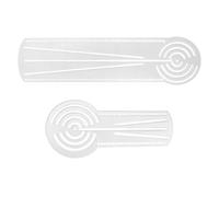 GLEAVI Mandala Drawing Ruler 2Pcs Acrylic Geometry Tool with Circle Templates for School and Art Projects Dot Mandala Guide for Painting and Scrapbooking